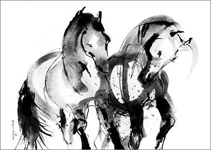 Dos caballos - konie andaluzyjskie, Paper Horses