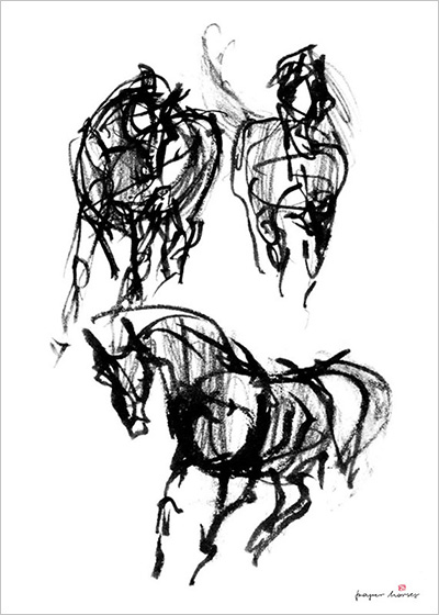 Trio - plakat, Paper Horses