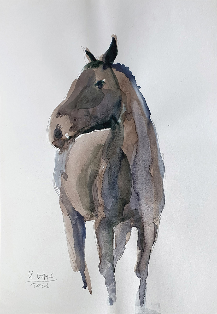 Piękny - szkic oryginalny, Paper Horses